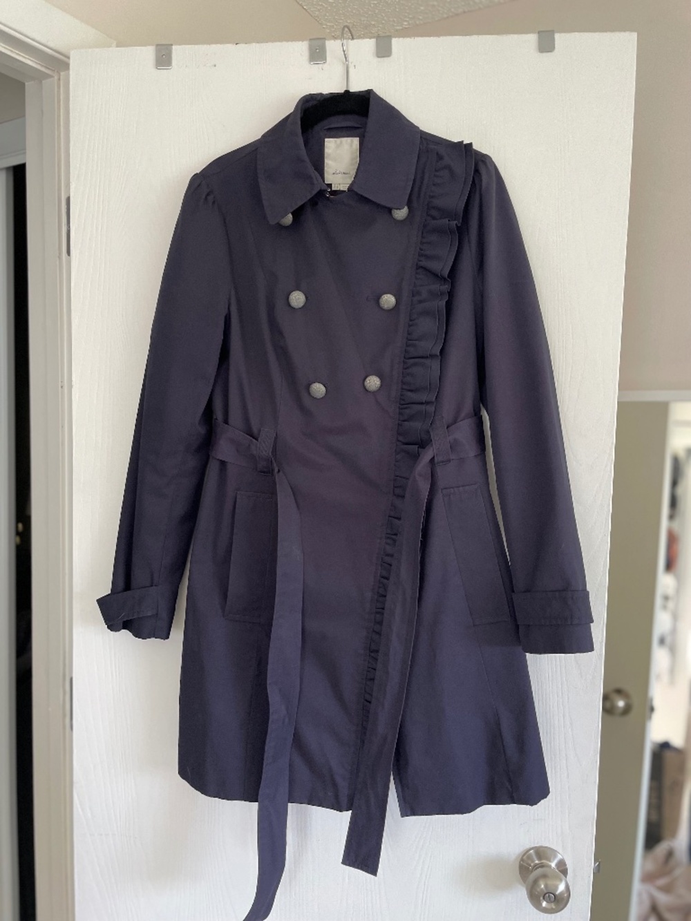 Elevenses Anthropologie Trench Coat, Size 8